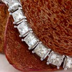 16.73 Cts. 14K White Gold Diamond Princess Cut Diamond Bracelet